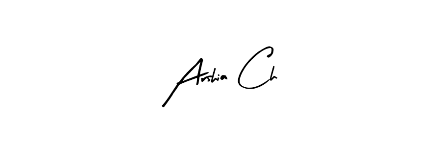 if you are searching for the best signature style for your name Arshia Ch. so please give up your signature search. here we have designed multiple signature styles  using Arty Signature. Arshia Ch signature style 8 images and pictures png