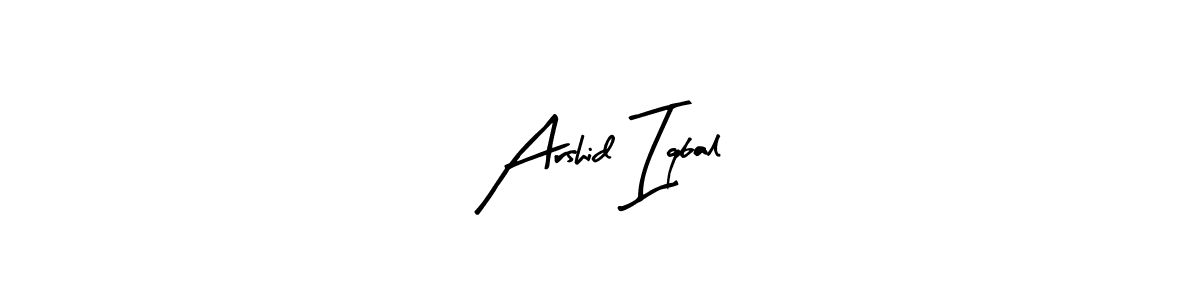 The best way (Arty Signature) to make a short signature is to pick only two or three words in your name. The name Arshid Iqbal include a total of six letters. For converting this name. Arshid Iqbal signature style 8 images and pictures png