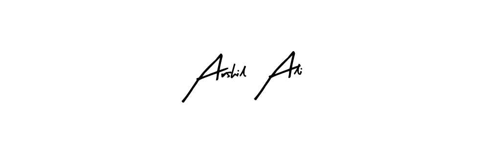 You should practise on your own different ways (Arty Signature) to write your name (Arshil Ali) in signature. don't let someone else do it for you. Arshil Ali signature style 8 images and pictures png