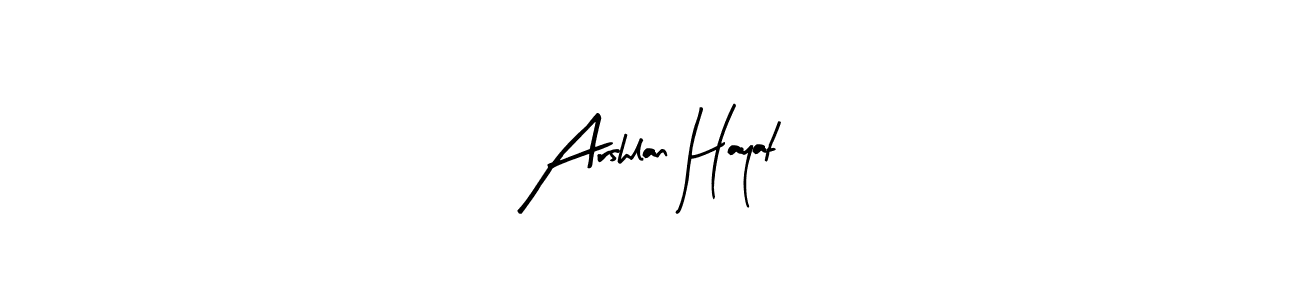 Arshlan Hayat stylish signature style. Best Handwritten Sign (Arty Signature) for my name. Handwritten Signature Collection Ideas for my name Arshlan Hayat. Arshlan Hayat signature style 8 images and pictures png