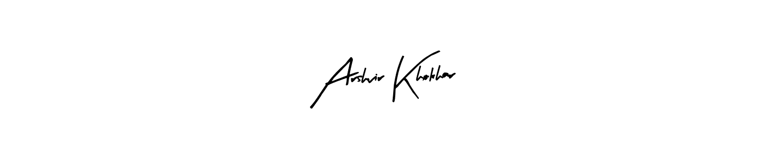 Design your own signature with our free online signature maker. With this signature software, you can create a handwritten (Arty Signature) signature for name Arshvir Khokhar. Arshvir Khokhar signature style 8 images and pictures png