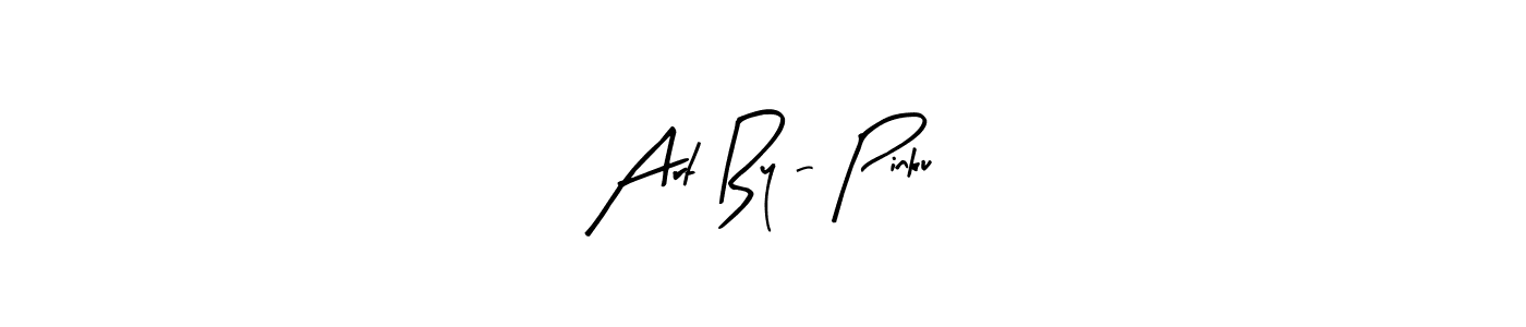 if you are searching for the best signature style for your name Art By - Pinku. so please give up your signature search. here we have designed multiple signature styles  using Arty Signature. Art By - Pinku signature style 8 images and pictures png