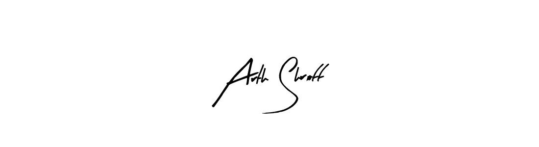 Similarly Arty Signature is the best handwritten signature design. Signature creator online .You can use it as an online autograph creator for name Arth Shroff. Arth Shroff signature style 8 images and pictures png