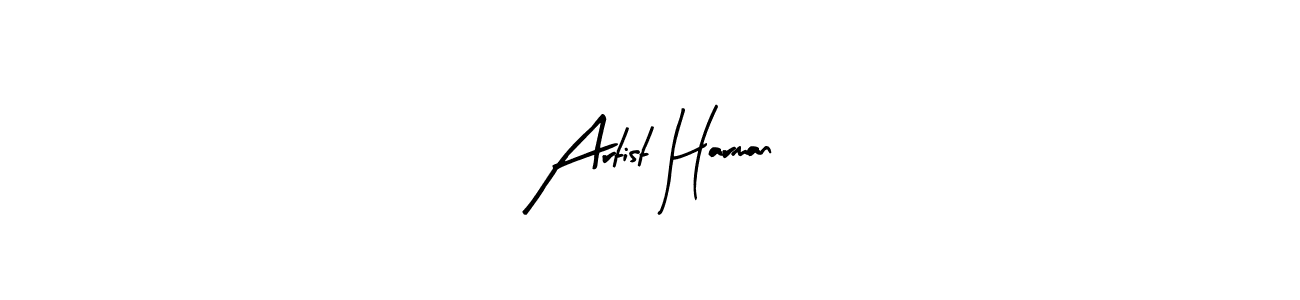 Design your own signature with our free online signature maker. With this signature software, you can create a handwritten (Arty Signature) signature for name Artist Harman. Artist Harman signature style 8 images and pictures png
