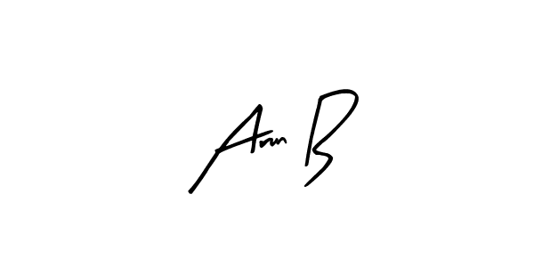 How to make Arun B name signature. Use Arty Signature style for creating short signs online. This is the latest handwritten sign. Arun B signature style 8 images and pictures png