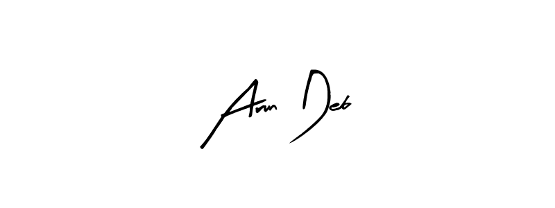 Create a beautiful signature design for name Arun Deb. With this signature (Arty Signature) fonts, you can make a handwritten signature for free. Arun Deb signature style 8 images and pictures png