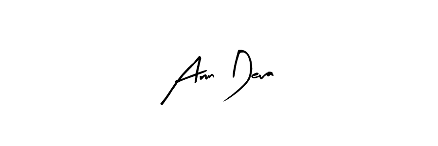 Make a beautiful signature design for name Arun Deva. With this signature (Arty Signature) style, you can create a handwritten signature for free. Arun Deva signature style 8 images and pictures png