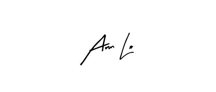 Arty Signature is a professional signature style that is perfect for those who want to add a touch of class to their signature. It is also a great choice for those who want to make their signature more unique. Get Arun Lo name to fancy signature for free. Arun Lo signature style 8 images and pictures png