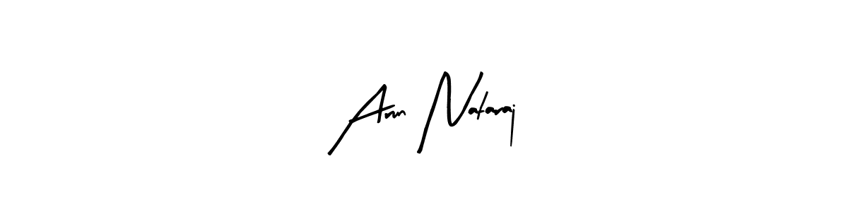 How to make Arun Nataraj name signature. Use Arty Signature style for creating short signs online. This is the latest handwritten sign. Arun Nataraj signature style 8 images and pictures png