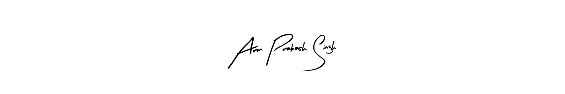 How to make Arun Prakash Singh name signature. Use Arty Signature style for creating short signs online. This is the latest handwritten sign. Arun Prakash Singh signature style 8 images and pictures png
