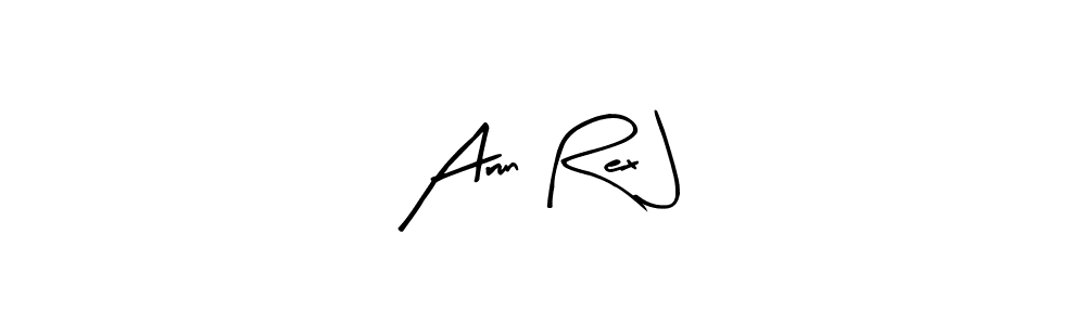 Arty Signature is a professional signature style that is perfect for those who want to add a touch of class to their signature. It is also a great choice for those who want to make their signature more unique. Get Arun Rex J name to fancy signature for free. Arun Rex J signature style 8 images and pictures png