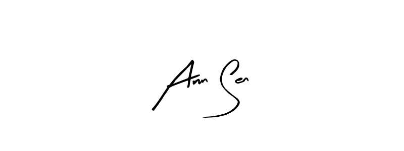 Arun Sen stylish signature style. Best Handwritten Sign (Arty Signature) for my name. Handwritten Signature Collection Ideas for my name Arun Sen. Arun Sen signature style 8 images and pictures png