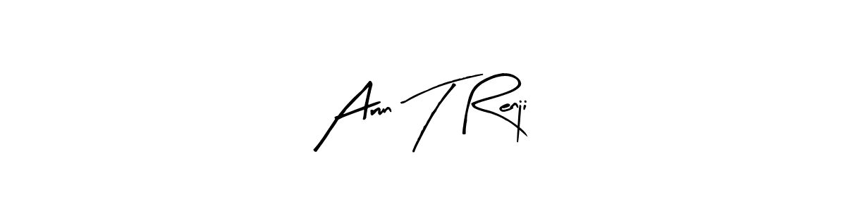 You should practise on your own different ways (Arty Signature) to write your name (Arun T Renji) in signature. don't let someone else do it for you. Arun T Renji signature style 8 images and pictures png