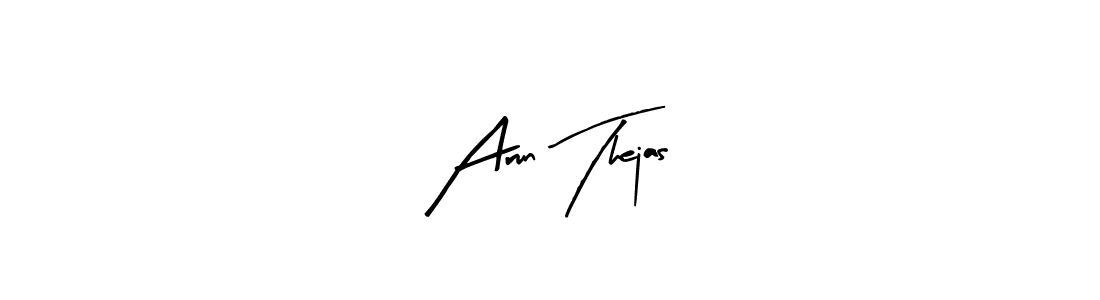 You can use this online signature creator to create a handwritten signature for the name Arun Thejas. This is the best online autograph maker. Arun Thejas signature style 8 images and pictures png