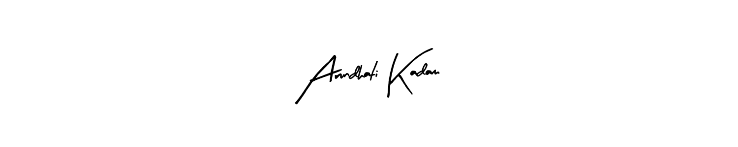 Also You can easily find your signature by using the search form. We will create Arundhati Kadam name handwritten signature images for you free of cost using Arty Signature sign style. Arundhati Kadam signature style 8 images and pictures png