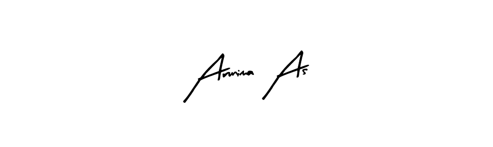 The best way (Arty Signature) to make a short signature is to pick only two or three words in your name. The name Arunima As include a total of six letters. For converting this name. Arunima As signature style 8 images and pictures png