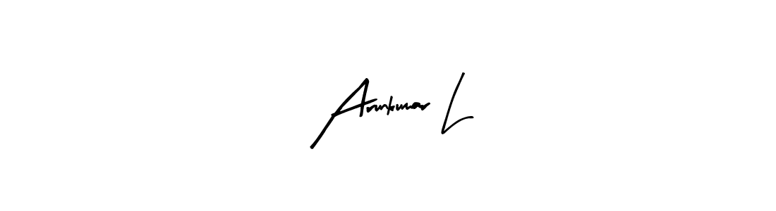 Use a signature maker to create a handwritten signature online. With this signature software, you can design (Arty Signature) your own signature for name Arunkumar L. Arunkumar L signature style 8 images and pictures png