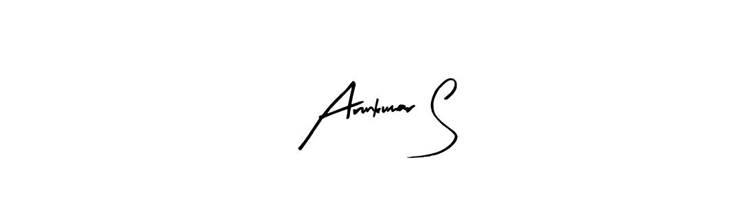 You should practise on your own different ways (Arty Signature) to write your name (Arunkumar S) in signature. don't let someone else do it for you. Arunkumar S signature style 8 images and pictures png