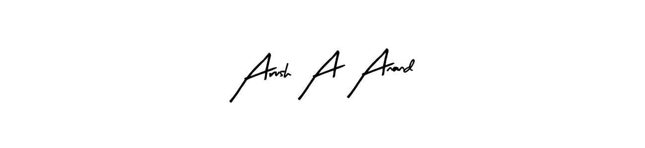Arty Signature is a professional signature style that is perfect for those who want to add a touch of class to their signature. It is also a great choice for those who want to make their signature more unique. Get Arush A Anand name to fancy signature for free. Arush A Anand signature style 8 images and pictures png