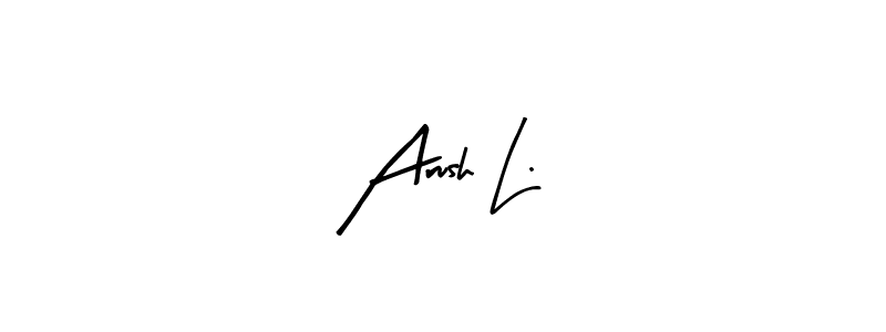 Similarly Arty Signature is the best handwritten signature design. Signature creator online .You can use it as an online autograph creator for name Arush L.. Arush L. signature style 8 images and pictures png