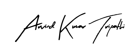 You should practise on your own different ways (Arty Signature) to write your name (Arvind Kumar Tripathi) in signature. Don't let someone else do it for you. Arvind Kumar Tripathi signature style 8 images and pictures png