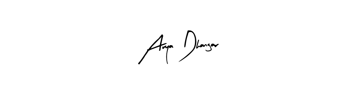 Create a beautiful signature design for name Arya Dhangar. With this signature (Arty Signature) fonts, you can make a handwritten signature for free. Arya Dhangar signature style 8 images and pictures png