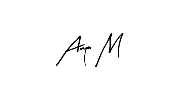 Make a beautiful signature design for name Arya M. Use this online signature maker to create a handwritten signature for free. Arya M signature style 8 images and pictures png