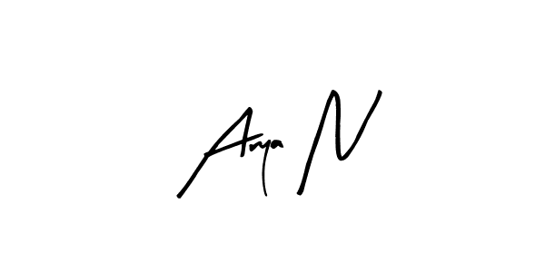 if you are searching for the best signature style for your name Arya N. so please give up your signature search. here we have designed multiple signature styles  using Arty Signature. Arya N signature style 8 images and pictures png