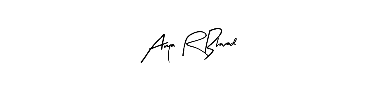 Arty Signature is a professional signature style that is perfect for those who want to add a touch of class to their signature. It is also a great choice for those who want to make their signature more unique. Get Arya R Bhuvad name to fancy signature for free. Arya R Bhuvad signature style 8 images and pictures png