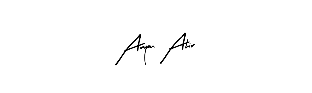 Here are the top 10 professional signature styles for the name Aryan Ahir. These are the best autograph styles you can use for your name. Aryan Ahir signature style 8 images and pictures png