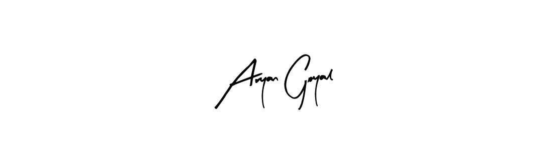 Design your own signature with our free online signature maker. With this signature software, you can create a handwritten (Arty Signature) signature for name Aryan Goyal. Aryan Goyal signature style 8 images and pictures png