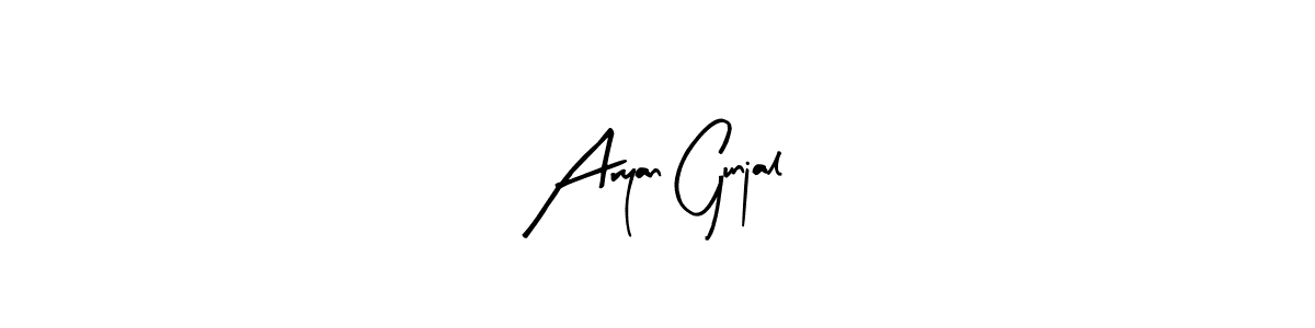 Use a signature maker to create a handwritten signature online. With this signature software, you can design (Arty Signature) your own signature for name Aryan Gunjal. Aryan Gunjal signature style 8 images and pictures png