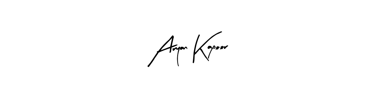 Arty Signature is a professional signature style that is perfect for those who want to add a touch of class to their signature. It is also a great choice for those who want to make their signature more unique. Get Aryan Kapoor name to fancy signature for free. Aryan Kapoor signature style 8 images and pictures png