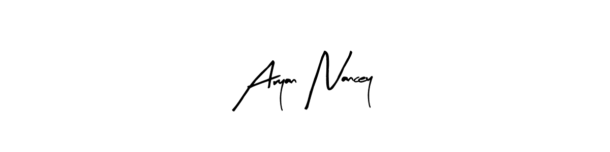 Check out images of Autograph of Aryan Nancey name. Actor Aryan Nancey Signature Style. Arty Signature is a professional sign style online. Aryan Nancey signature style 8 images and pictures png