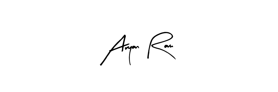 Design your own signature with our free online signature maker. With this signature software, you can create a handwritten (Arty Signature) signature for name Aryan Ram. Aryan Ram signature style 8 images and pictures png