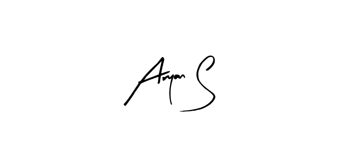 It looks lik you need a new signature style for name Aryan S. Design unique handwritten (Arty Signature) signature with our free signature maker in just a few clicks. Aryan S signature style 8 images and pictures png