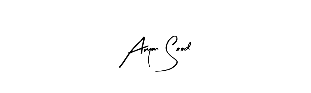 Design your own signature with our free online signature maker. With this signature software, you can create a handwritten (Arty Signature) signature for name Aryan Sood. Aryan Sood signature style 8 images and pictures png