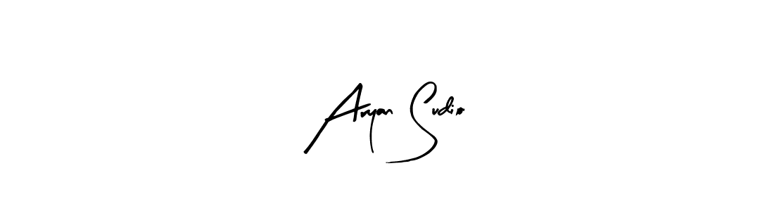 Create a beautiful signature design for name Aryan Sudio. With this signature (Arty Signature) fonts, you can make a handwritten signature for free. Aryan Sudio signature style 8 images and pictures png