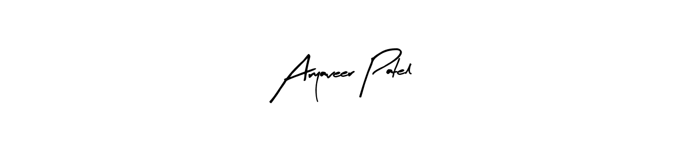 How to make Aryaveer Patel name signature. Use Arty Signature style for creating short signs online. This is the latest handwritten sign. Aryaveer Patel signature style 8 images and pictures png