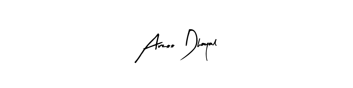 How to make Arzoo Dhayal signature? Arty Signature is a professional autograph style. Create handwritten signature for Arzoo Dhayal name. Arzoo Dhayal signature style 8 images and pictures png