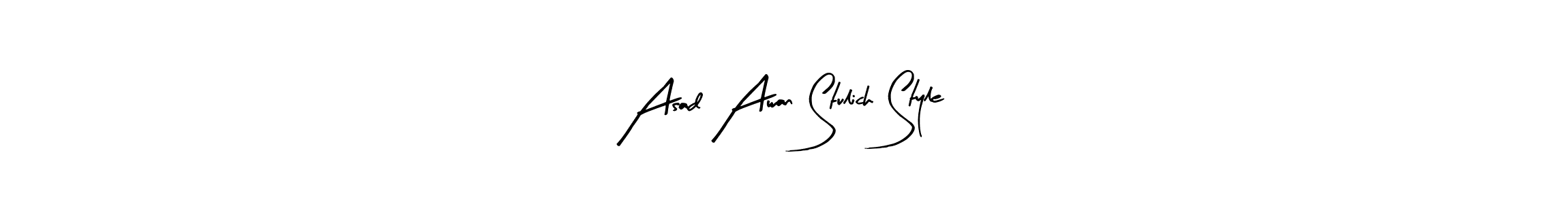 How to make Asad Awan Stulich Style signature? Arty Signature is a professional autograph style. Create handwritten signature for Asad Awan Stulich Style name. Asad Awan Stulich Style signature style 8 images and pictures png