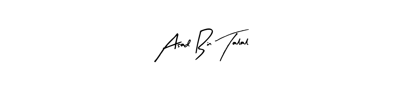 Design your own signature with our free online signature maker. With this signature software, you can create a handwritten (Arty Signature) signature for name Asad Bin Talal. Asad Bin Talal signature style 8 images and pictures png