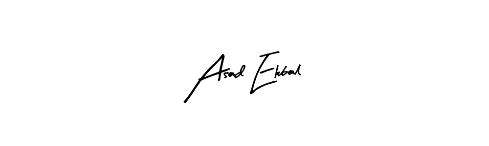 The best way (Arty Signature) to make a short signature is to pick only two or three words in your name. The name Asad Ekbal include a total of six letters. For converting this name. Asad Ekbal signature style 8 images and pictures png