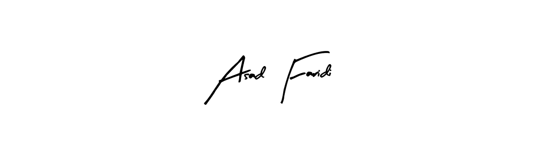 Design your own signature with our free online signature maker. With this signature software, you can create a handwritten (Arty Signature) signature for name Asad Faridi. Asad Faridi signature style 8 images and pictures png