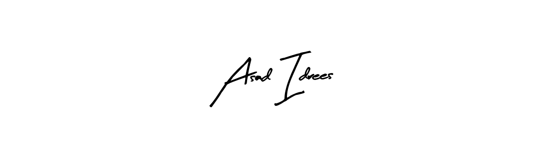 Also You can easily find your signature by using the search form. We will create Asad Idrees name handwritten signature images for you free of cost using Arty Signature sign style. Asad Idrees signature style 8 images and pictures png