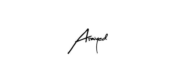 Design your own signature with our free online signature maker. With this signature software, you can create a handwritten (Arty Signature) signature for name Asaiyed. Asaiyed signature style 8 images and pictures png
