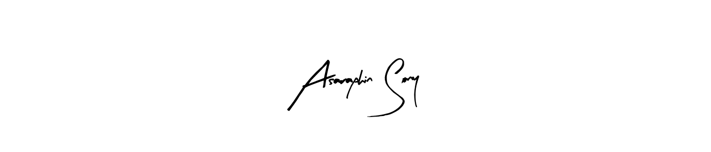 Make a beautiful signature design for name Asaraphin Sony. With this signature (Arty Signature) style, you can create a handwritten signature for free. Asaraphin Sony signature style 8 images and pictures png