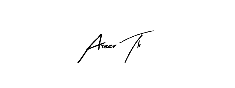 You can use this online signature creator to create a handwritten signature for the name Aseer Tk. This is the best online autograph maker. Aseer Tk signature style 8 images and pictures png