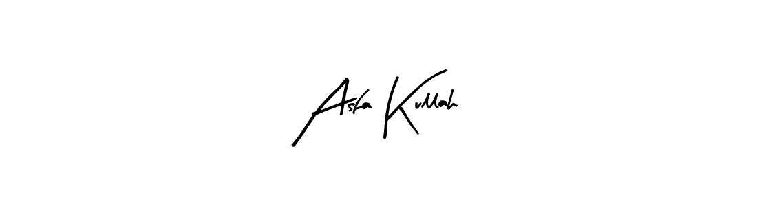 The best way (Arty Signature) to make a short signature is to pick only two or three words in your name. The name Asfa Kullah include a total of six letters. For converting this name. Asfa Kullah signature style 8 images and pictures png