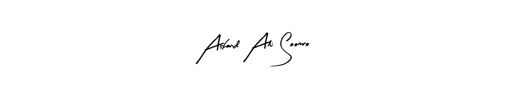 How to make Asfand Ali Soomro name signature. Use Arty Signature style for creating short signs online. This is the latest handwritten sign. Asfand Ali Soomro signature style 8 images and pictures png